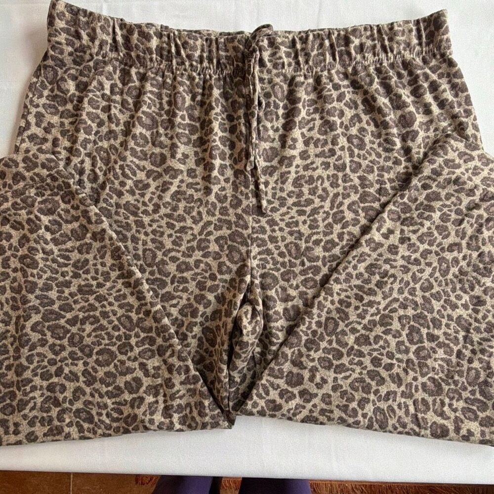 Time and Tru 2X Leopard Print Lounge Pants Pajama Pants